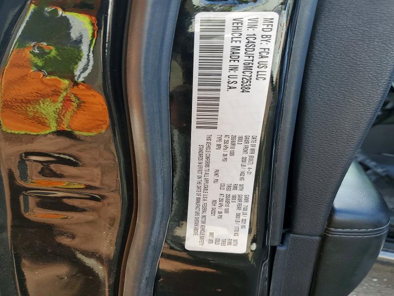 2021 Dodge Durango მანქანა იყიდება აუქციონზე, vin: 1C4SDJFT6MC725384, აუქციონის ნომერი: 98886545