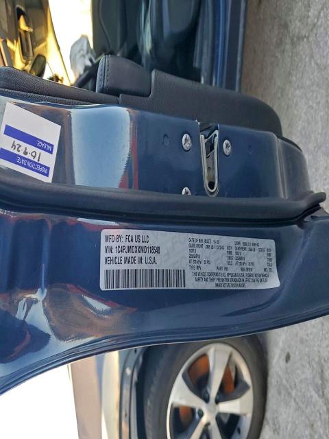 2021 Jeep Cherokee მანქანა იყიდება აუქციონზე, vin: 1C4PJMDXXMD118548, აუქციონის ნომერი: 47619466