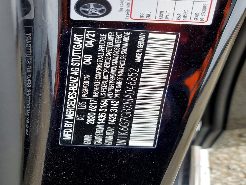 Aukcja sprzedaży 2021 Mercedes-benz S, vin: W1K6G7GBXMA046852, numer aukcji: 98402095