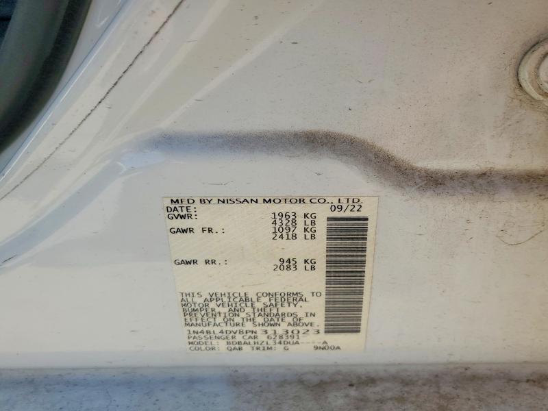 Продажа на аукционе авто 2023 Nissan Altima, vin: 1N4BL4DV8PN313023, номер лота: 74277395