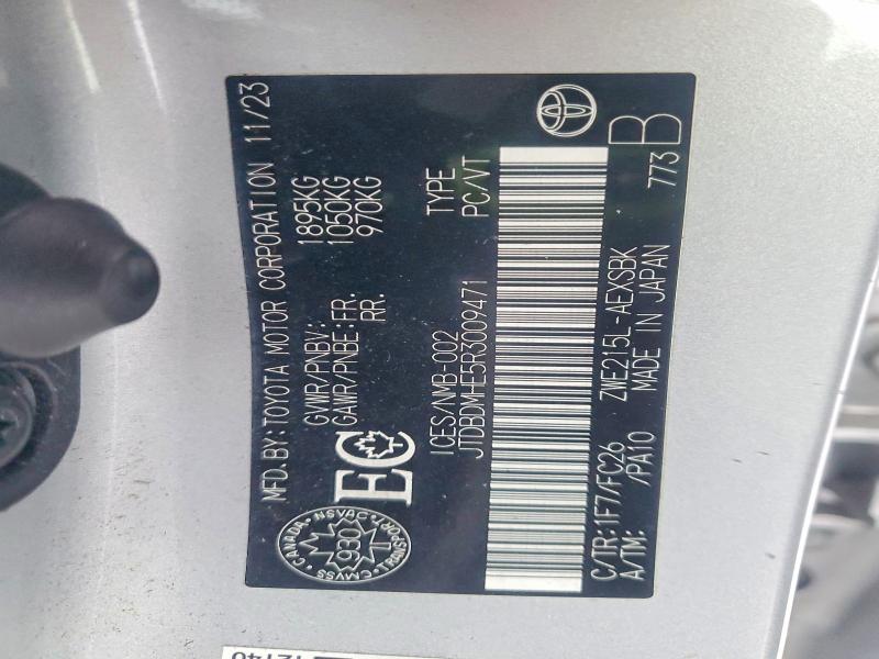 99455375 :رقم المزاد ، JTDBDMHE5R3009471 vin ، 2024 Toyota Corolla مزاد بيع