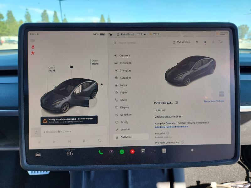 99888955 :رقم المزاد ، 5YJ3E1EA2PF698581 vin ، 2023 Tesla Model 3 مزاد بيع