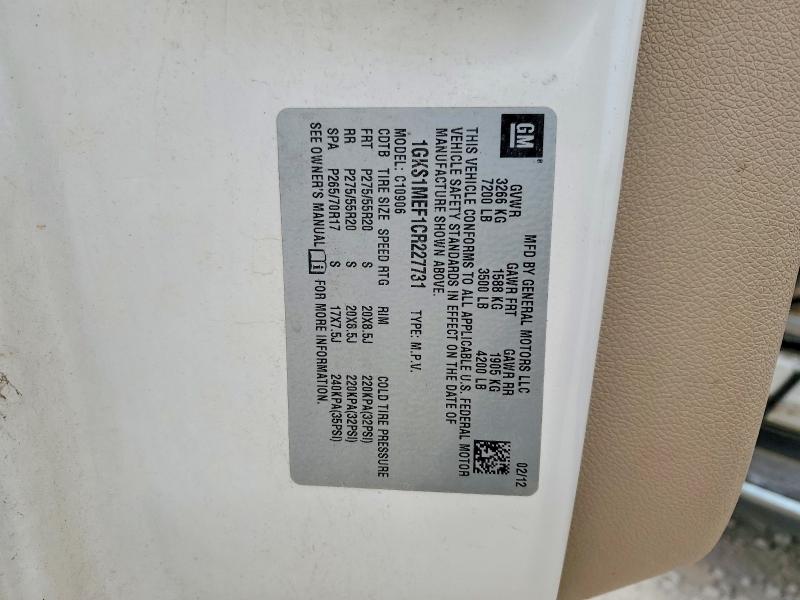 Aukcja sprzedaży 2012 Gmc Yukon Xl D, vin: 1GKS1MEF1CR227731, numer aukcji: 75413435