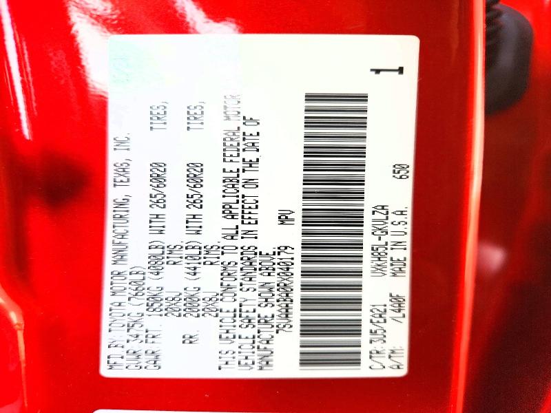 Aukcja sprzedaży 2024 Toyota Sequoia, vin: 7SVAAABA0RX040179, numer aukcji: 74148015