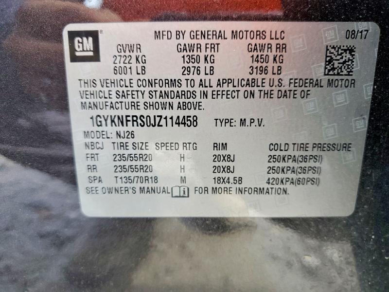 Aukcja sprzedaży 2018 Cadillac Xt5 Premiu, vin: 1GYKNFRS0JZ114458, numer aukcji: 98280995