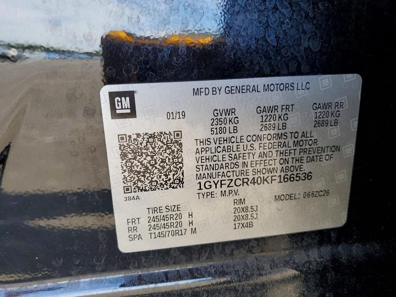 Aukcja sprzedaży 2019 Cadillac Xt4, vin: 1GYFZCR40KF166536, numer aukcji: 74937995