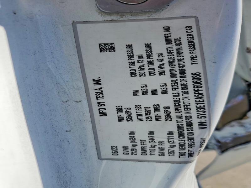 Продажа на аукционе авто 2023 Tesla Model 3, vin: 5YJ3E1EA5PF606086, номер лота: 98380635