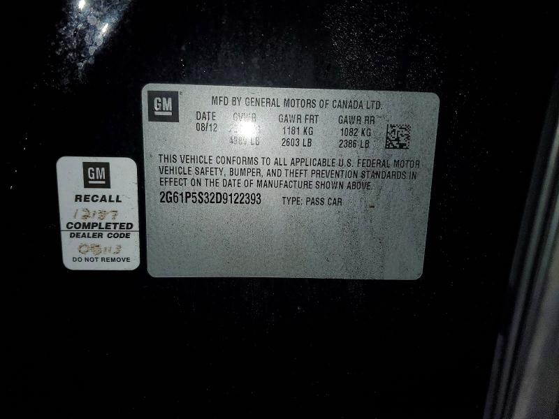 74035785 :رقم المزاد ، 2G61P5S32D9122393 vin ، 2013 Cadillac Xts مزاد بيع