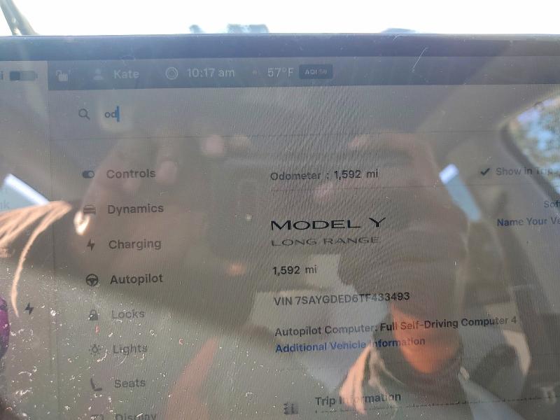 98376035 :رقم المزاد ، 7SAYGDED6TF433493 vin ، 2026 Tesla Model Y مزاد بيع