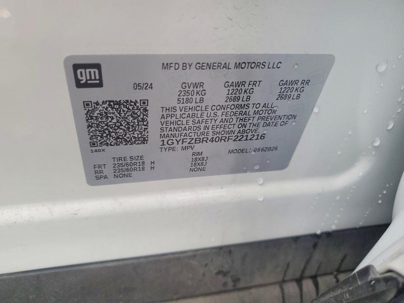Aukcja sprzedaży 2024 Cadillac Xt4, vin: 1GYFZBR40RF221216, numer aukcji: 72554495