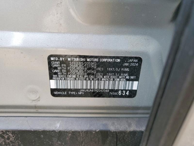 Продаж на аукціоні авто 2024 Mitsubishi Outlander, vin: JA4J4UA81RZ043348, номер лоту: 73120675