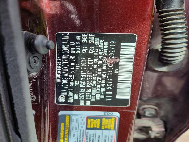 Продажа на аукционе авто 2012 Kia Sorento, vin: 5XYKT3A60CG292719, номер лота: 74347375