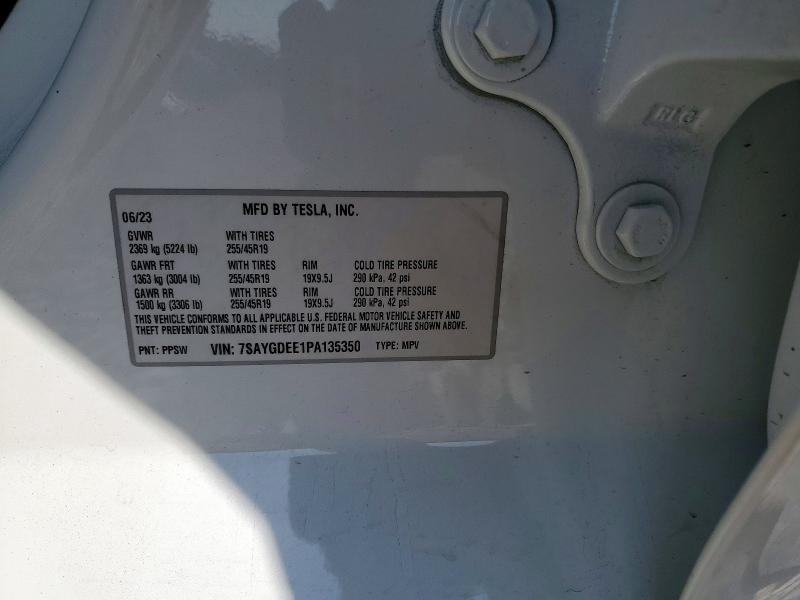 Продаж на аукціоні авто 2023 Tesla Model Y, vin: 7SAYGDEE1PA135350, номер лоту: 99444645