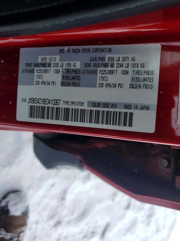 2014 Mazda Cx-5 მანქანა იყიდება აუქციონზე, vin: JM3KE4CY8E0410997, აუქციონის ნომერი: 73536185