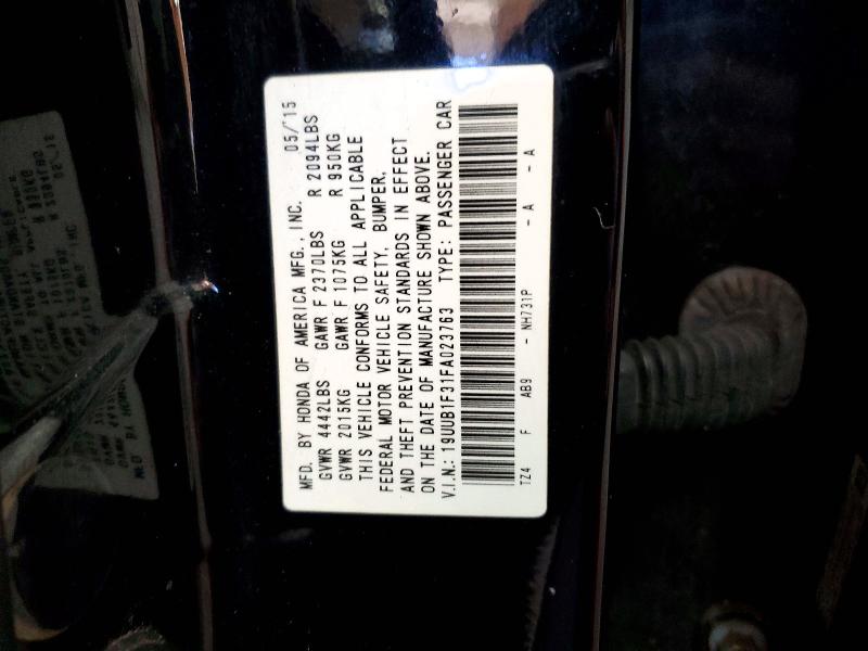 73291835 :رقم المزاد ، 19UUB1F31FA023763 vin ، 2015 Acura Tlx مزاد بيع