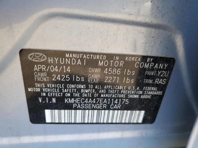Продаж на аукціоні авто 2014 Hyundai Sonata Hyb, vin: KMHEC4A47EA114175, номер лоту: 43734474