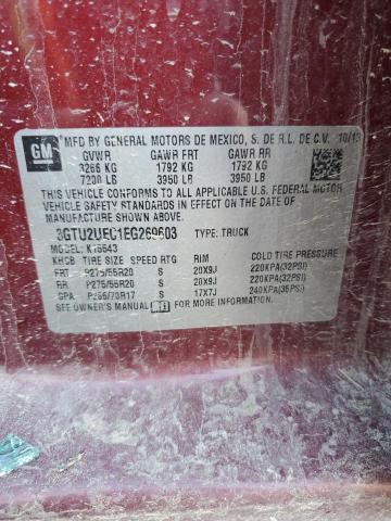 Aukcja sprzedaży 2014 Gmc Sierra K1500 Sle, vin: 3GTU2UEC1EG269603, numer aukcji: 43776524