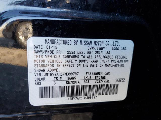 Продажа на аукционе авто 2015 Infiniti Q50 Base, vin: JN1BV7AR5FM399797, номер лота: 43740394