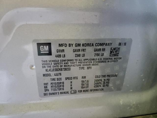Продажа на аукционе авто 2019 Buick Encore Preferred, vin: KL4CJESB2KB739233, номер лота: 44498454