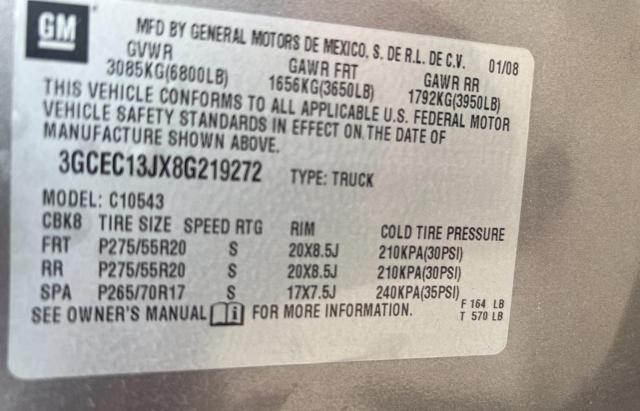 Aukcja sprzedaży 2008 Chevrolet Silverado C1500, vin: 3GCEC13JX8G219272, numer aukcji: 45157444