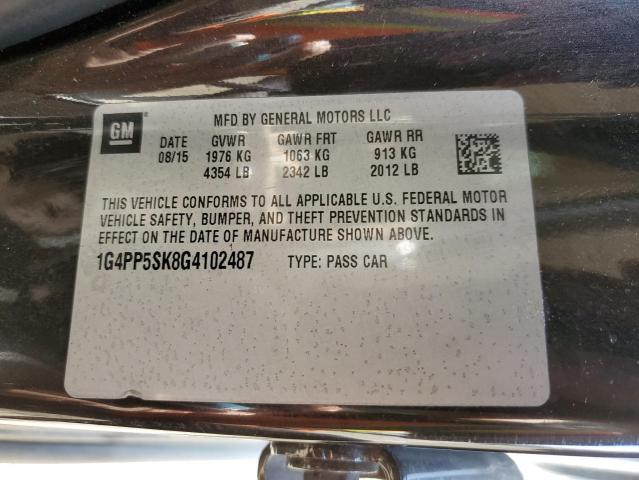 Auction sale of the 2016 Buick Verano, vin: 1G4PP5SK8G4102487, lot number: 44283944