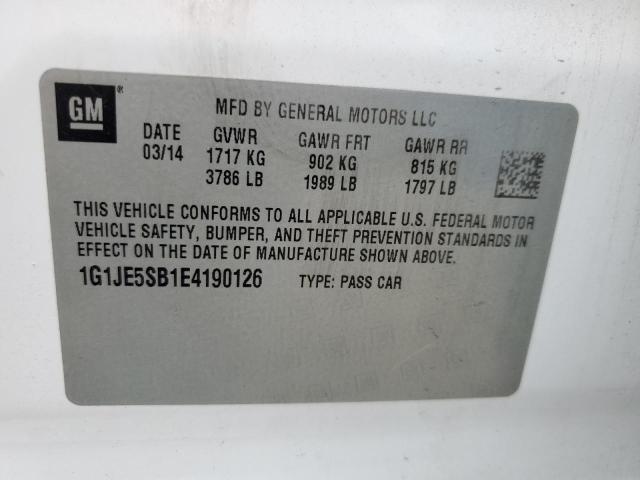 Продаж на аукціоні авто 2014 Chevrolet Sonic Ltz, vin: 1G1JE5SB1E4190126, номер лоту: 43872634