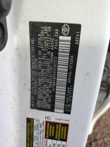 42459224 :رقم المزاد ، 4T1BB46K69U092252 vin ، 2009 Toyota Camry Hybrid مزاد بيع