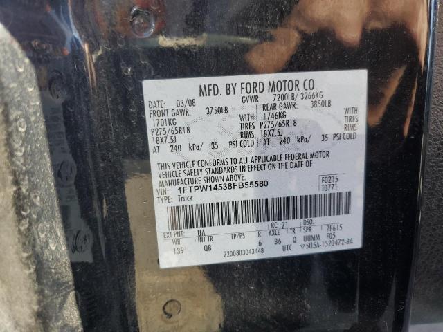 Aukcja sprzedaży 2008 Ford F150 Supercrew, vin: 1FTPW14538FB55580, numer aukcji: 43775494