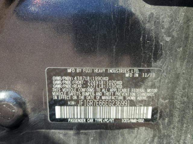 Продаж на аукціоні авто 2014 Subaru Impreza Wrx, vin: JF1GR7E66EG236991, номер лоту: 43303754