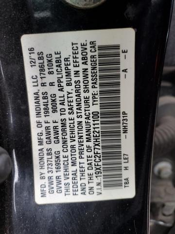 Aukcja sprzedaży 2017 Honda Civic Ex, vin: 19XFC2F7XHE211100, numer aukcji: 44766724
