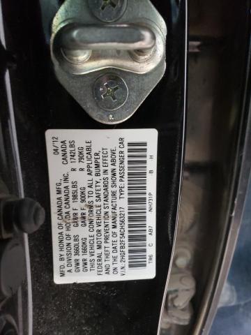 2012 Honda Civic Lx მანქანა იყიდება აუქციონზე, vin: 2HGFB2F54CH563217, აუქციონის ნომერი: 44328474
