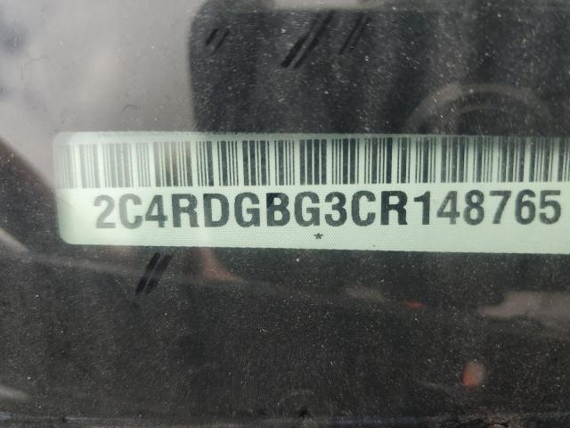 43542064 :رقم المزاد ، 2C4RDGBG3CR148765 vin ، 2012 Dodge Grand Caravan Se مزاد بيع