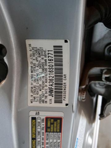 Aukcja sprzedaży 2006 Honda Civic Hybrid, vin: JHMFA36216S016771, numer aukcji: 43361374