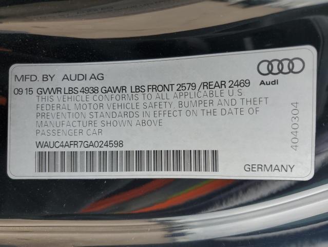 Продажа на аукционе авто 2016 Audi S5 Premium Plus, vin: WAUC4AFR7GA024598, номер лота: 44761684