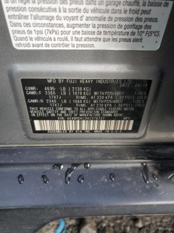 Aukcja sprzedaży 2010 Subaru Outback 3.6r Limited, vin: 4S4BRDKC9A2376727, numer aukcji: 44760294
