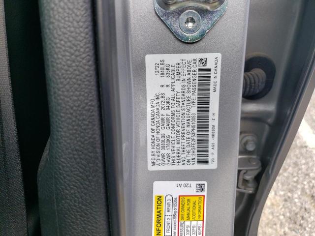 43102464 :رقم المزاد ، 2HGFE2F53PH510053 vin ، 2023 Honda Civic Sport مزاد بيع