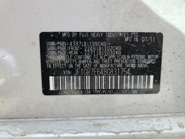 43128074 :رقم المزاد ، JF1GR7E64BG831754 vin ، 2011 Subaru Impreza Wrx مزاد بيع