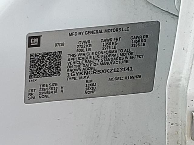 Aukcja sprzedaży 2019 Cadillac Xt5 Luxury, vin: 1GYKNCRSXKZ113141, numer aukcji: 41807804