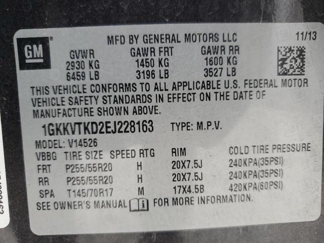 Aukcja sprzedaży 2014 Gmc Acadia Denali, vin: 1GKKVTKD2EJ228163, numer aukcji: 43490274