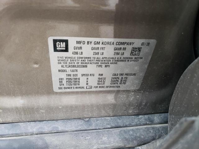 Aukcja sprzedaży 2020 Chevrolet Trax Ls, vin: KL7CJKSB8LB333606, numer aukcji: 43983214