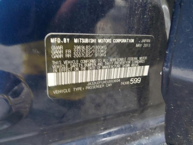 Aukcja sprzedaży 2014 Mitsubishi Lancer Es/es Sport, vin: JA32U2FUXEU003604, numer aukcji: 42475004