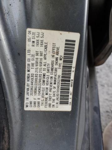 Aukcja sprzedaży 2006 Honda Cr-v Lx, vin: JHLRD78596C052290, numer aukcji: 43794224