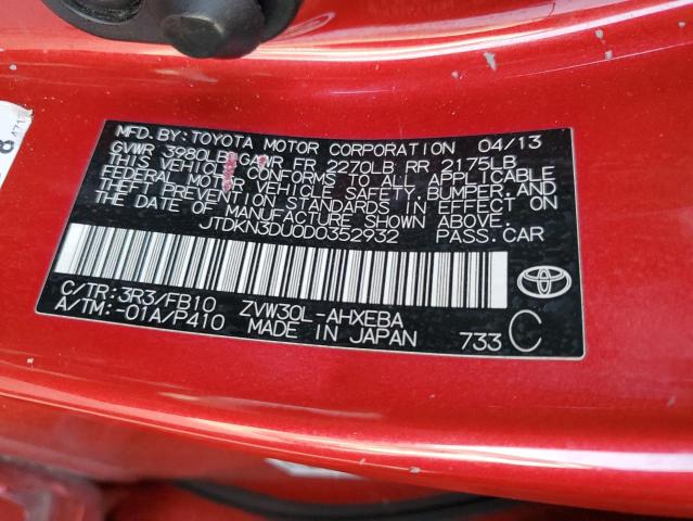 Aukcja sprzedaży 2013 Toyota Prius, vin: JTDKN3DU0D0352932, numer aukcji: 43611394