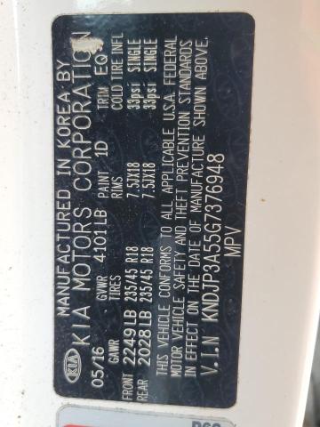 43935774 :رقم المزاد ، KNDJP3A55G7376948 vin ، 2016 Kia Soul + مزاد بيع