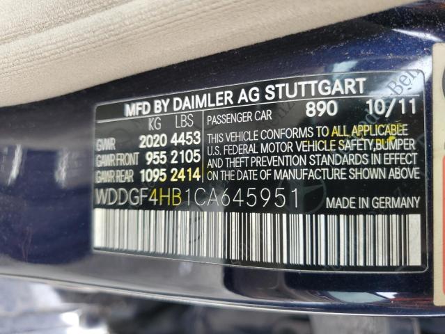 2012 Mercedes-benz C 250 მანქანა იყიდება აუქციონზე, vin: WDDGF4HB1CA645951, აუქციონის ნომერი: 44414494
