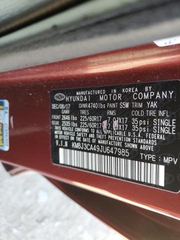 Aukcja sprzedaży 2018 Hyundai Tucson Sel, vin: KM8J3CA49JU647985, numer aukcji: 43692394