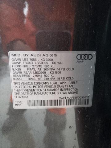 Aukcja sprzedaży 2015 Audi Q7 Tdi Premium Plus, vin: WA1LMAFE8FD032037, numer aukcji: 39227094