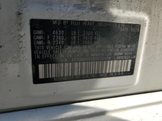 Aukcja sprzedaży 2011 Subaru Legacy 3.6r Limited, vin: 4S3BMDK65B2210428, numer aukcji: 43632144