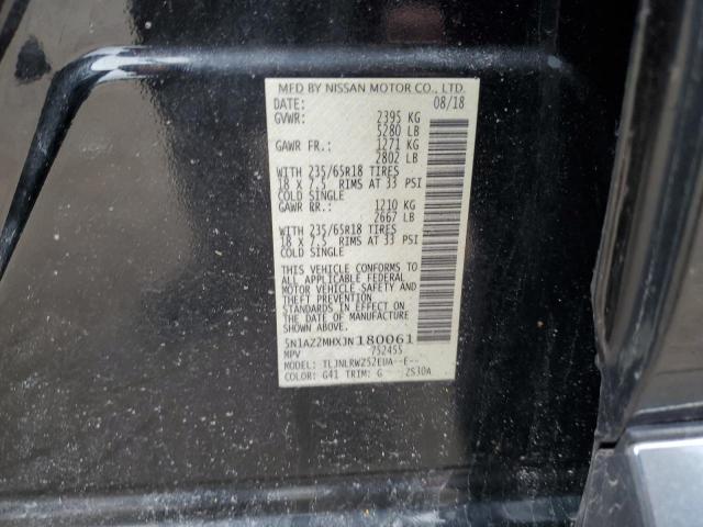 42295944 :رقم المزاد ، 5N1AZ2MHXJN180061 vin ، 2018 Nissan Murano S مزاد بيع