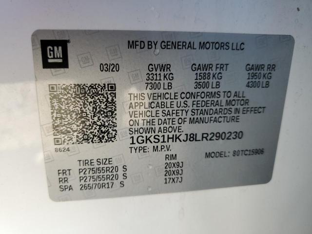 2020 Gmc Yukon Xl Denali მანქანა იყიდება აუქციონზე, vin: 1GKS1HKJ8LR290230, აუქციონის ნომერი: 43981364